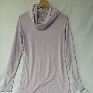 Athleta Light Lavender Cowl Neck Hoodie Sweatshirt